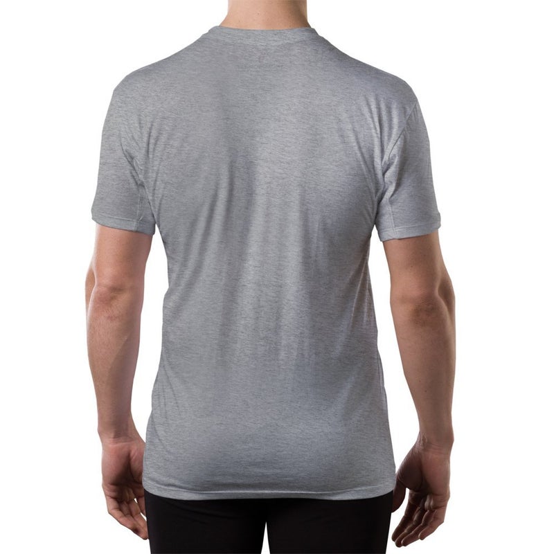 THOMPSON TEE Men's Sweatproof Undershirt - Cotton Crew Neck T-Shirt with Underarm Sweat Pads - Original Fit - Aluminum-Free Alternative - Heather Grey - Large - Image 2